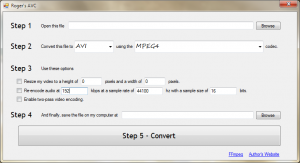 A screenshot of my audio/video converter.