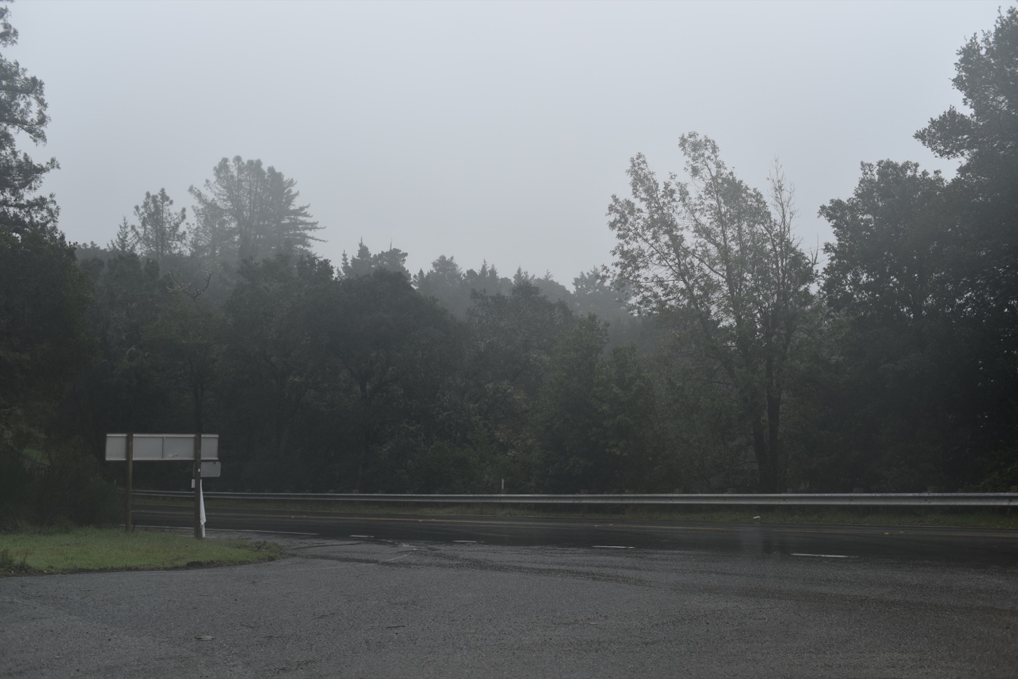 Parking lot at Castle Rock State Park, California.