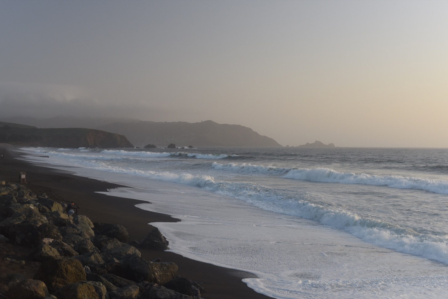 The shore near Pacifica Municipal Pier.