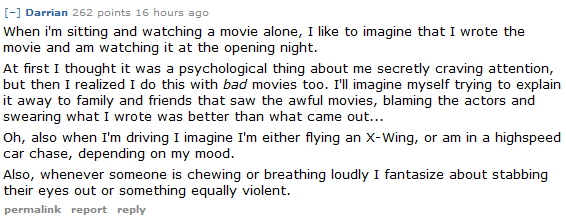 It's more interesting than, you know, actually focusing on the movie.